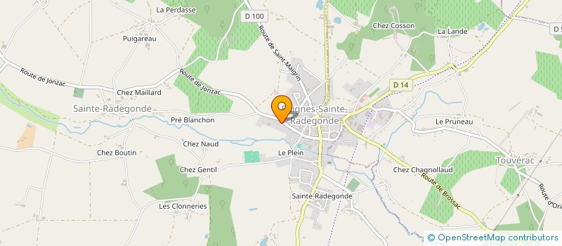 localisation de l'entreprise PIZWICH à BAIGNES-SAINTE-RADEGONDE