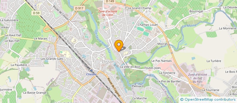 localisation de l'entreprise PIZZ'A LA MAISON à CLISSON