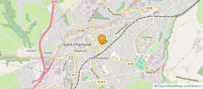localisation de l'entreprise PIZZ'A PAX à SAINT-CHAMOND