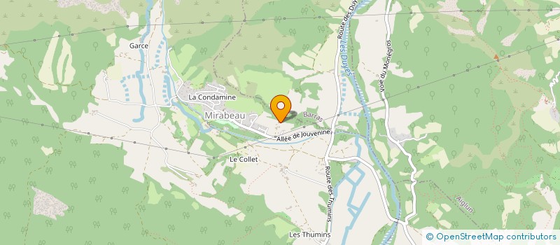 localisation de l'entreprise PIZZ'A'PIEGU  MIRABEAU