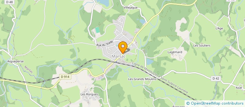 localisation de l'entreprise PIZZ'ADORE à MARSAC