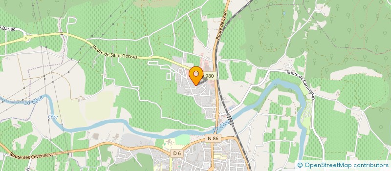 localisation de l'entreprise PIZZ AREA  BAGNOLS-SUR-CEZE