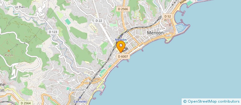 localisation de l'entreprise PIZZ'ARGENTINA à MENTON