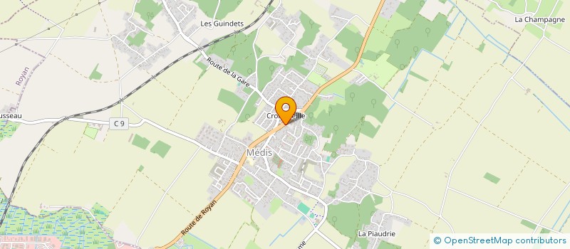 localisation de l'entreprise PIZZ'AROMA  MEDIS