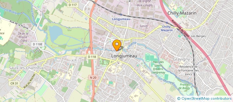 localisation de l'entreprise PIZZ' O BIO ! à LONGJUMEAU