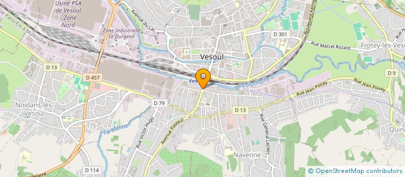 localisation de l'entreprise PIZZA 1000  VESOUL