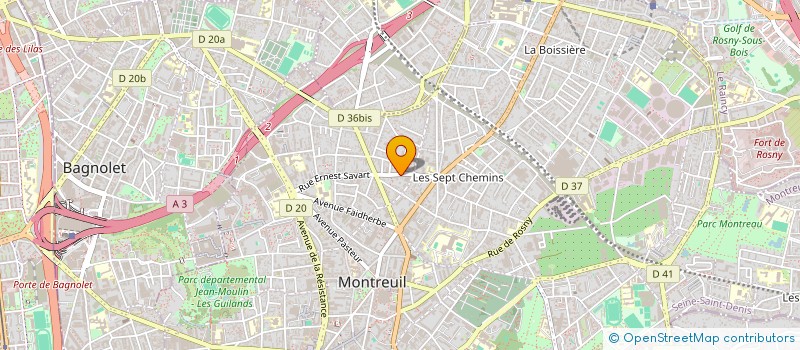 localisation de l'entreprise PIZZA 86 à MONTREUIL