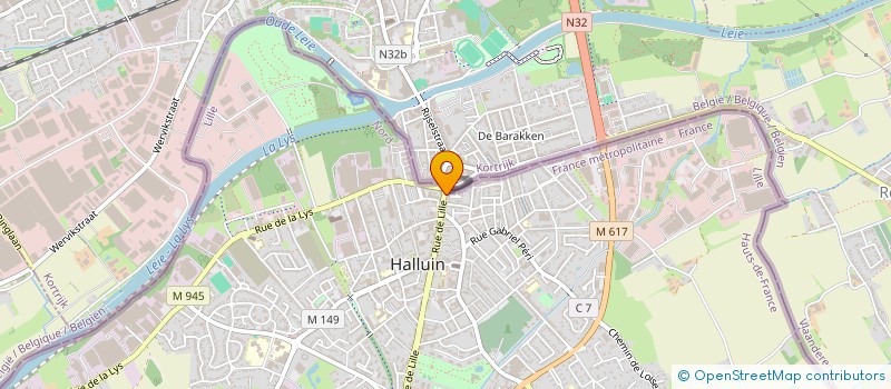 localisation de l'entreprise PIZZA AJ  HALLUIN