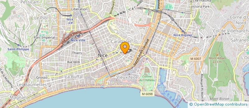 localisation de l'entreprise PIZZA ALL OVER WORLD à NICE