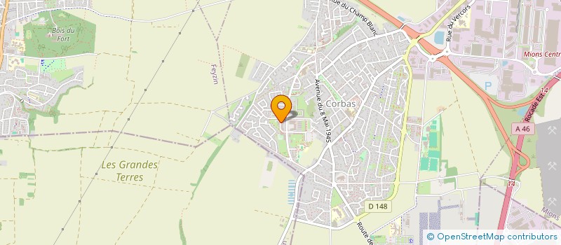 localisation de l'entreprise PIZZA AND PASTA à CORBAS