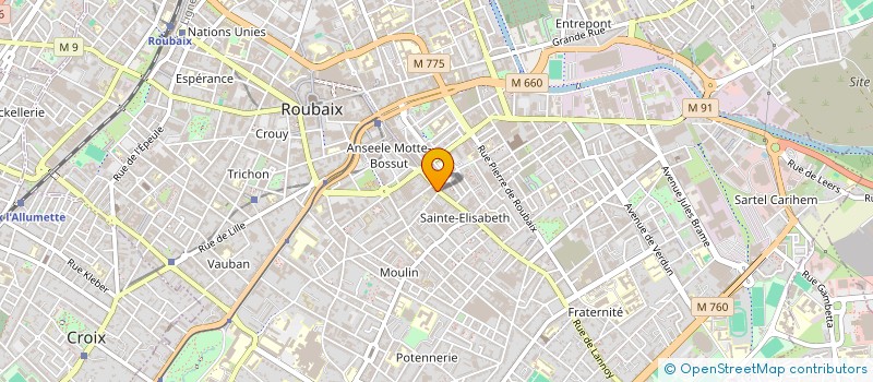 localisation de l'entreprise PIZZA ART  ROUBAIX