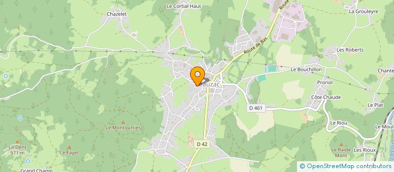 localisation de l'entreprise PIZZA AUX QUATRE COINS  BEAUZAC