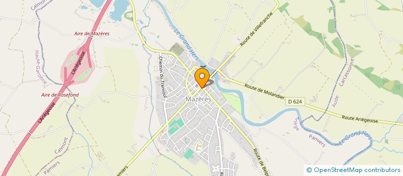 localisation de l'entreprise PIZZA BELLA à MAZERES