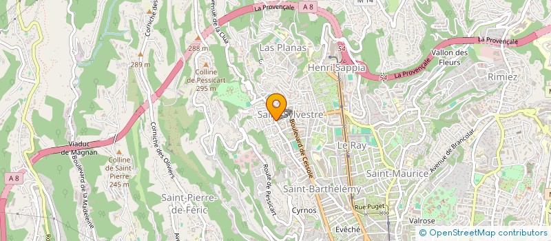 localisation de l'entreprise PIZZA BENE  NICE