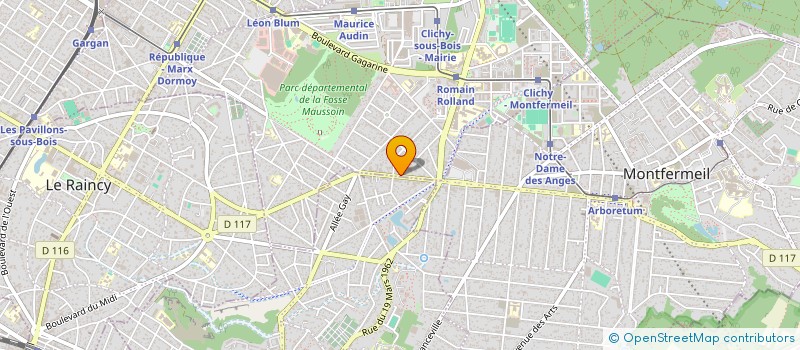 localisation de l'entreprise PIZZA BERTO à CLICHY-SOUS-BOIS