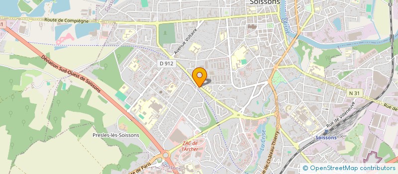 localisation de l'entreprise PIZZA BOMBOM à SOISSONS