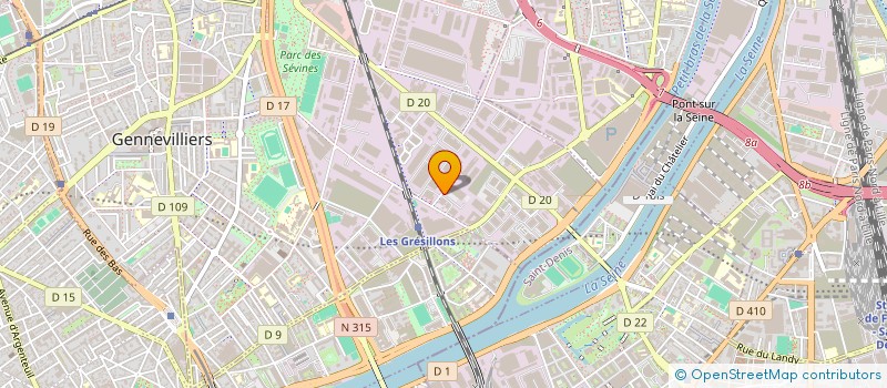 localisation de l'entreprise PIZZA CENTER FRANCE à GENNEVILLIERS