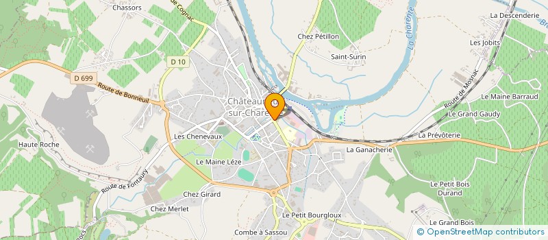 localisation de l'entreprise PIZZA CHEZ BOZZO à CHATEAUNEUF-SUR-CHARENTE