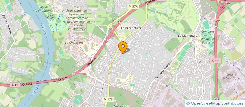 localisation de l'entreprise PIZZA CORAZZA  CARQUEFOU