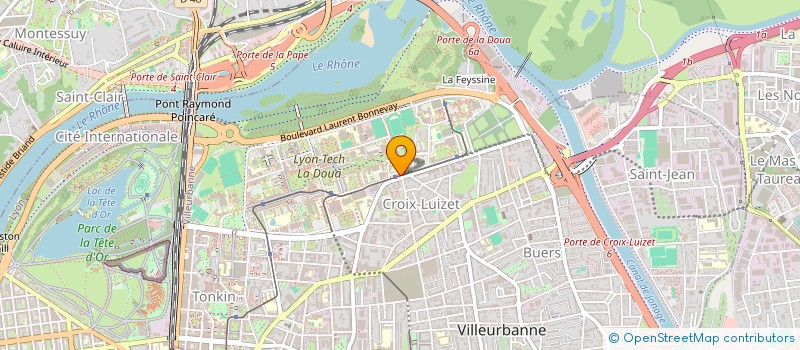 localisation de l'entreprise PIZZA CREPE  VILLEURBANNE