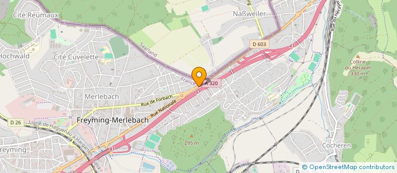 localisation de l'entreprise PIZZA D'ANGEL  FREYMING-MERLEBACH