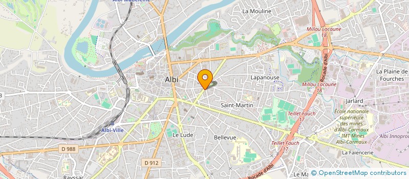 localisation de l'entreprise PIZZA D'OC à ALBI