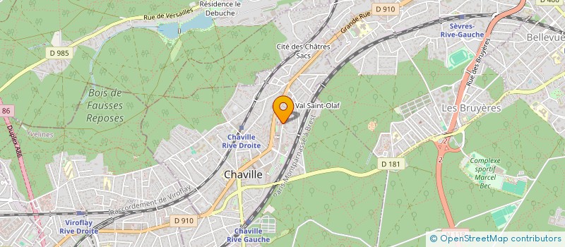 localisation de l'entreprise PIZZA DE CRENEAU à CHAVILLE