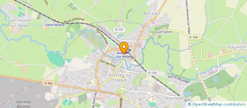 localisation de l'entreprise PIZZA DE LA GARE  AVESNES-SUR-HELPE