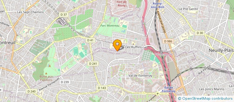 localisation de l'entreprise PIZZA DE LA PAIX à MONTREUIL