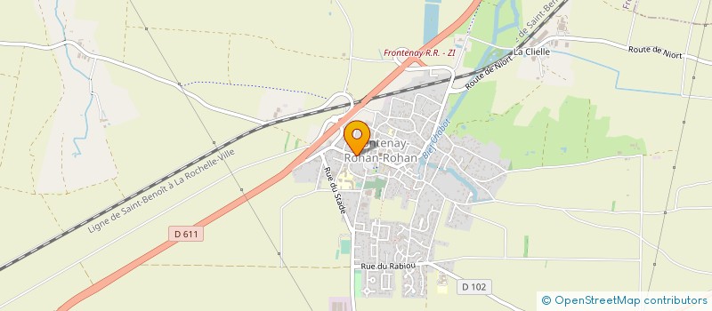 localisation de l'entreprise PIZZA DELICE F2R à FRONTENAY-ROHAN-ROHAN