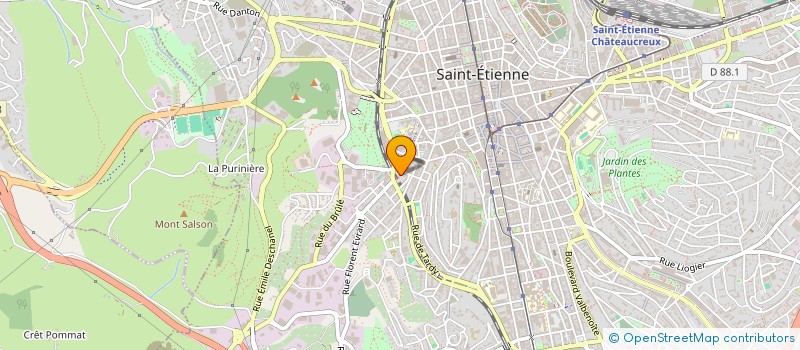 localisation de l'entreprise PIZZA DELICES à SAINT-ETIENNE