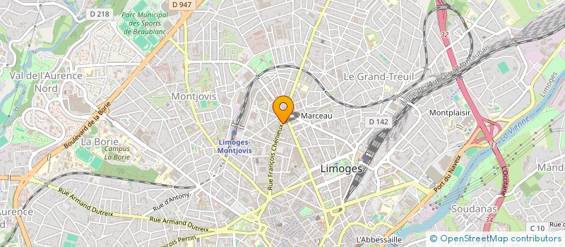 localisation de l'entreprise PIZZA DELICIA à LIMOGES