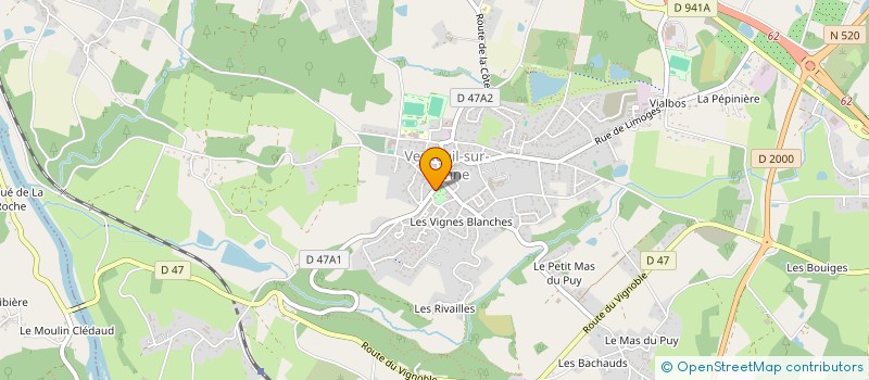 localisation de l'entreprise PIZZA DELIZIOSA à VERNEUIL-SUR-VIENNE
