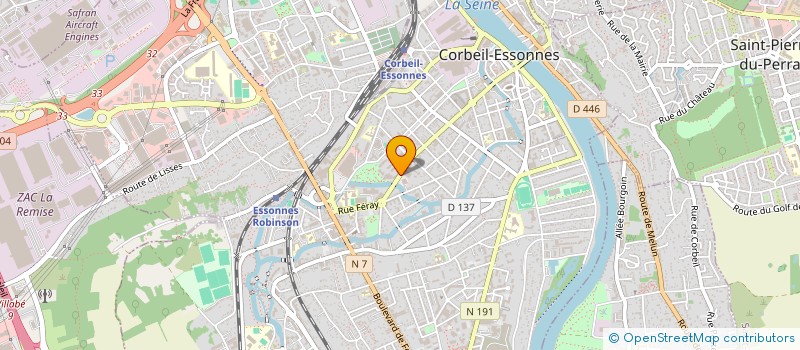 localisation de l'entreprise PIZZA DI ROMA à CORBEIL-ESSONNES