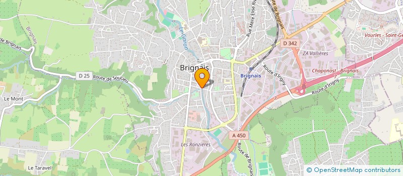 localisation de l'entreprise PIZZA DRINE à BRIGNAIS
