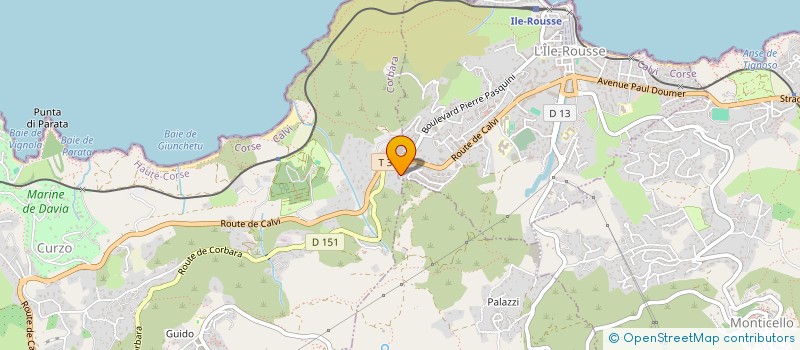 localisation de l'entreprise PIZZA DU FOGATA à L'ILE ROUSSE