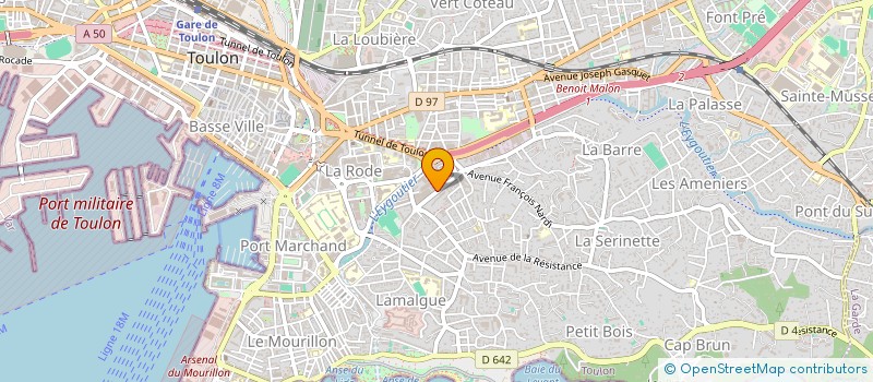 localisation de l'entreprise PIZZA DU LASII à TOULON
