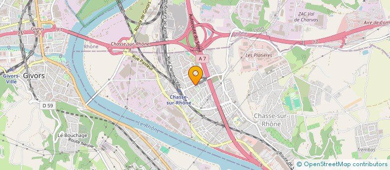 localisation de l'entreprise PIZZA ESPACE TRADITION  CHASSE-SUR-RHONE