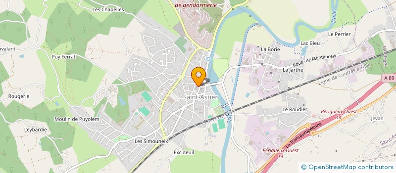 localisation de l'entreprise PIZZA ET CO  SAINT-ASTIER