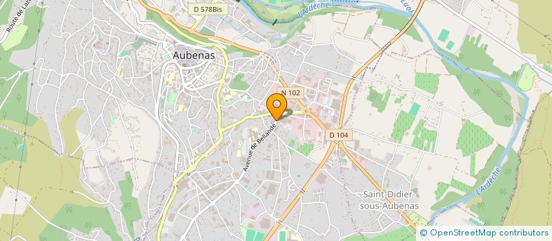 localisation de l'entreprise PIZZA EXPRESS à AUBENAS