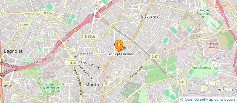 localisation de l'entreprise PIZZA GILBERTO à MONTREUIL
