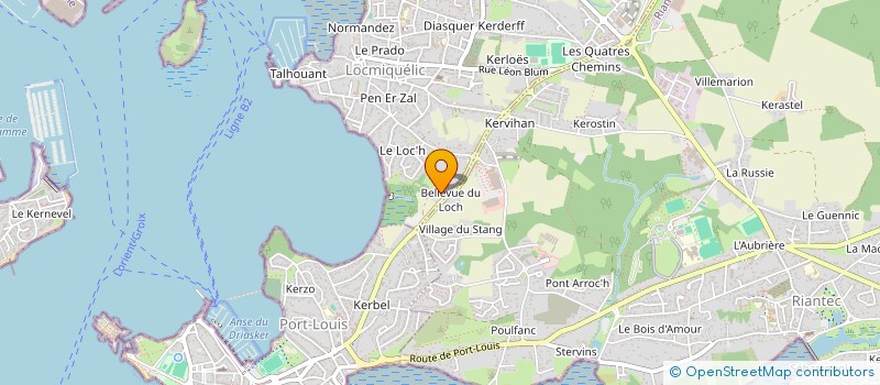 localisation de l'entreprise PIZZA MINAHOUET  LOCMIQUELIC