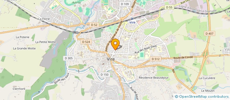 localisation de l'entreprise PIZZA NORMANDIE  VIRE NORMANDIE