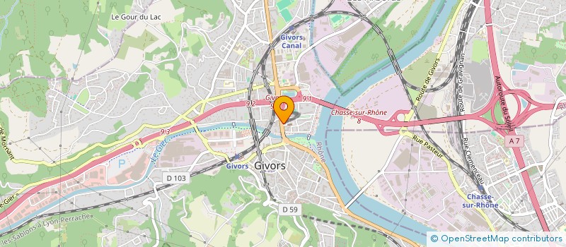 localisation de l'entreprise PIZZA ONE à GIVORS