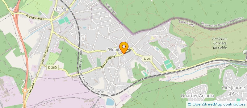 localisation de l'entreprise PIZZA & PASTA A MODO MIO  L'HOPITAL