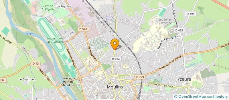 localisation de l'entreprise PIZZA PLANETE RUE DE DECIZE à MOULINS
