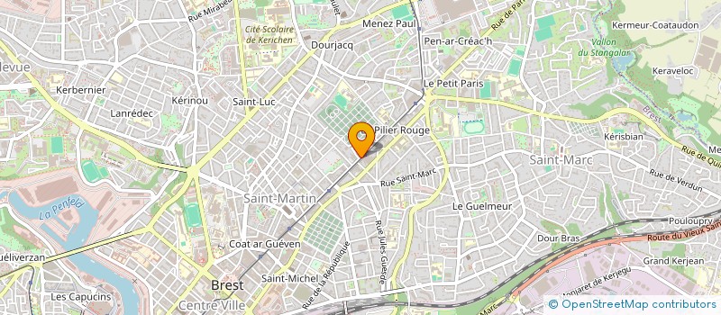 localisation de l'entreprise PIZZA PLUS à BREST