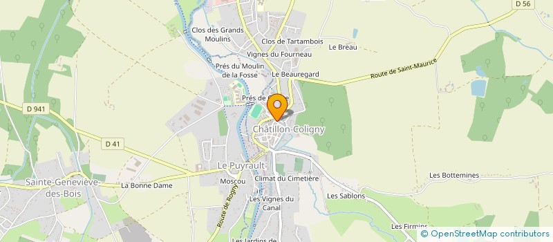 localisation de l'entreprise PIZZA TORINO à CHATILLON-COLIGNY