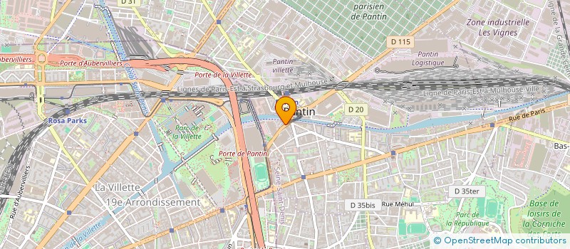 localisation de l'entreprise PIZZA VILLA D'ORO  PANTIN