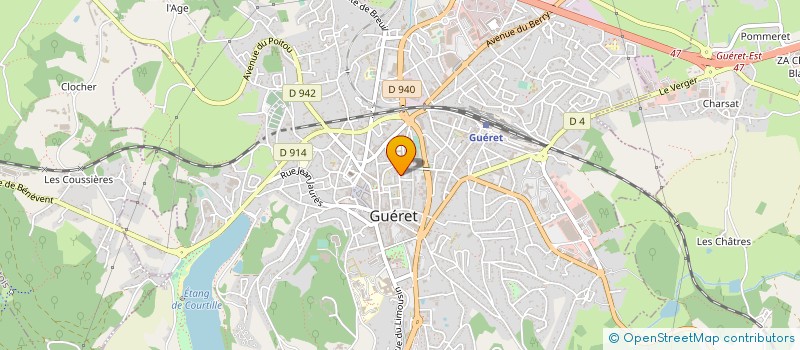 localisation de l'entreprise PIZZA VITA à GUERET